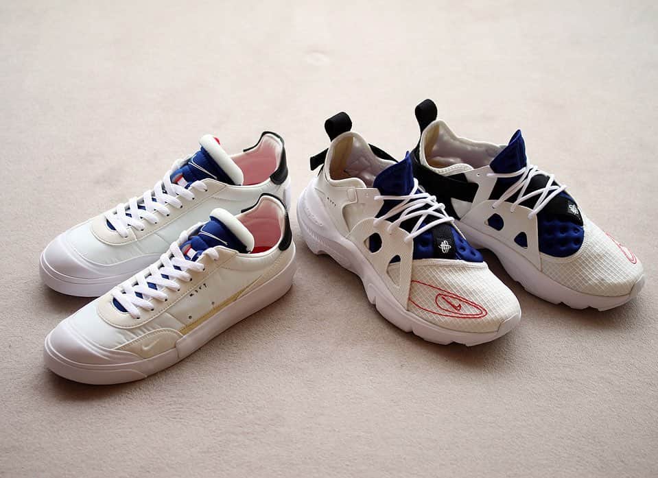 のインスタグラム：「2019 .6 .28 (fri) in store ■NIKE DROP TYPE LX COLOR : WHITE SIZE : 26.0cm - 29.0cm PRICE : ¥7,500 (+TAX) ・ ■NIKE HUARACHE TYPE LX COLOR : WHITE SIZE : 26.0cm - 29.0cm PRICE : ¥13,000 (+TAX) ・ #a_and_s #NIKE #NIKEN.354 #N.354 #NIKEHUARACHETYPE #NIKEDROPTYPELX」