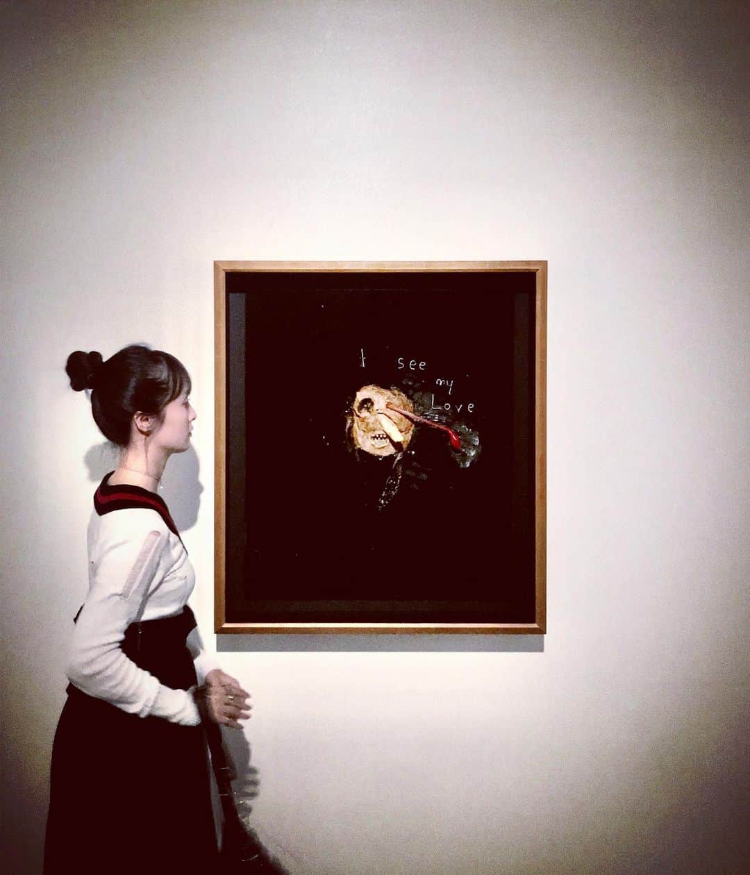 奥村佳恵さんのインスタグラム写真 - (奥村佳恵Instagram)「I see my Love #👁 #❤️ #Love #davidlynch #fromthefringesofthemind #デヴィッドリンチ #art #gallery」6月24日 19時10分 - okumura_kae