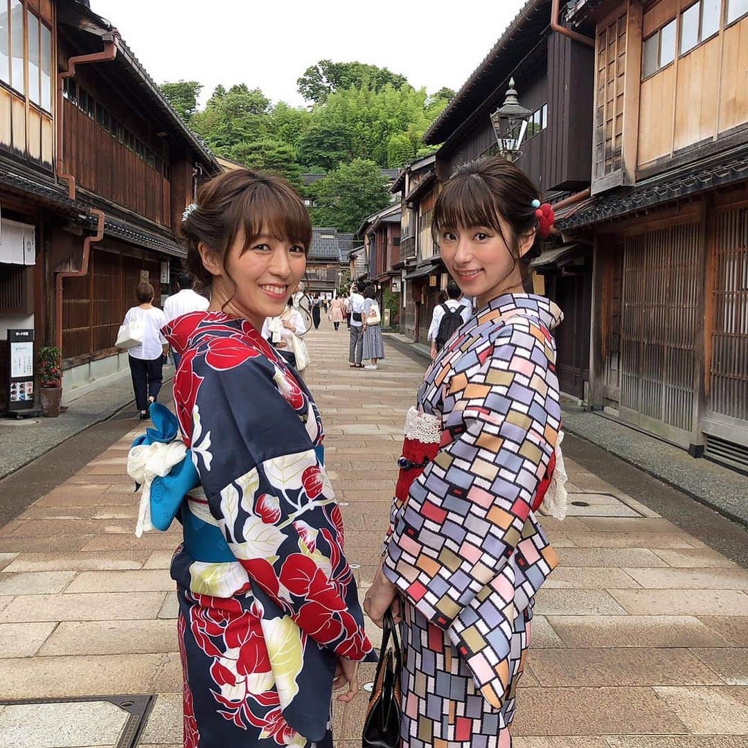 前田ゆうさんのインスタグラム写真 - (前田ゆうInstagram)「やっほい＼(^o^)／ #ひがし茶屋街  たくさん写真とってもらった〜🤗‼️着物きて👘もってもテンションあがったです＾＾ #kimono ＃着物 #ちゃんゆづ旅行記」6月24日 19時55分 - yuu_maeda