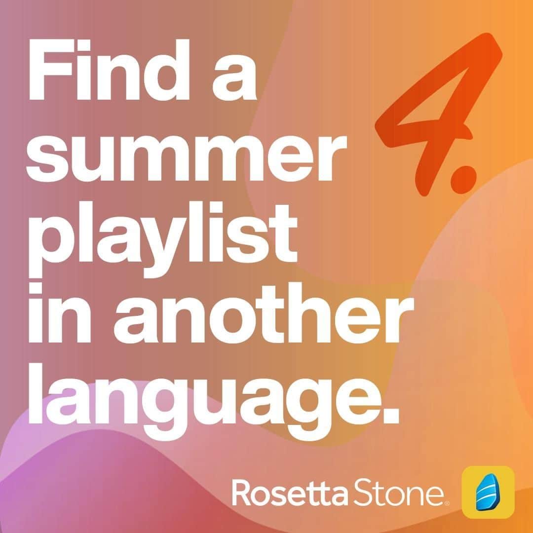 Rosetta Stoneさんのインスタグラム写真 - (Rosetta StoneInstagram)「Summer Bucket List Challenge: Week Four ☀️ What are you listening to? Let us know in the comments 🎵 . . . #BucketList #Summer #Challenge #WeekFour #Languages #Music #SummerPlaylist #Playlist #MusicPlaylist #Bilingual #LearnLanguages」6月25日 6時04分 - rosettastone