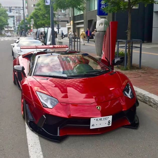 のインスタグラム：「LIBERTYWALK自由に歩く！！！LBWK  LB★WORKS LIMITED EDTION JAPAN 北海道🙂  #lamborghini#aventador #libertywalk #lbworks#lbnation#fiexhaust #forgiato#airrexsuspention #supercar #madmike #widebody#スーパーカー#libertywalkeu#libertywalkusa#usa#北海道#ツーリング」