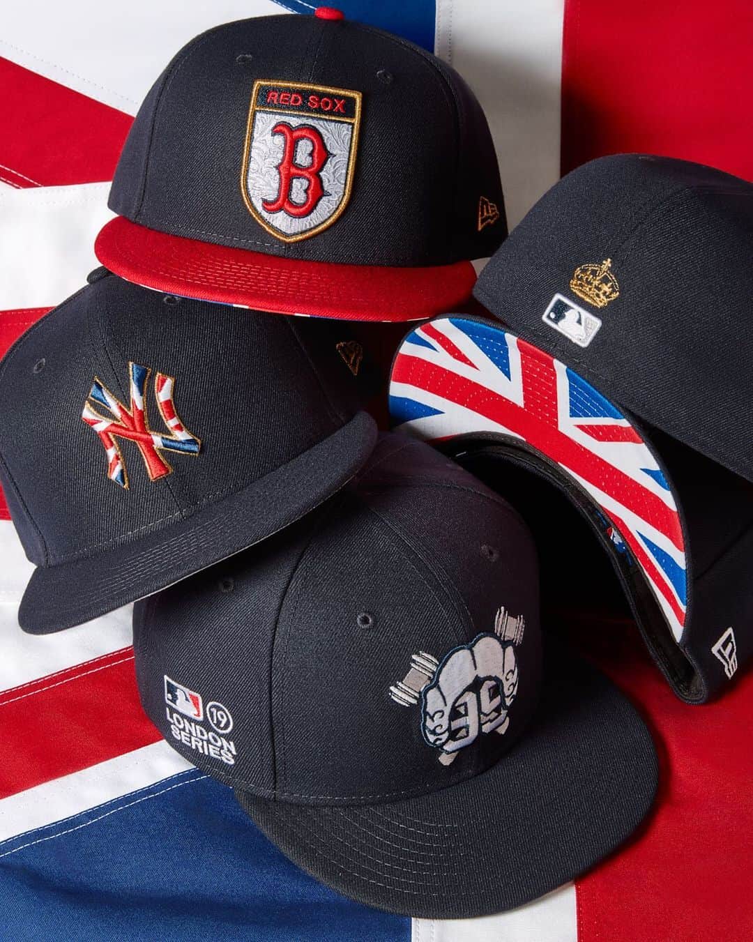 ニューエラ・キャップのインスタグラム：「Be a part of history as MLB competes in London for the first time. Yankees, Red Sox London Series Collection available now at neweracap.com」