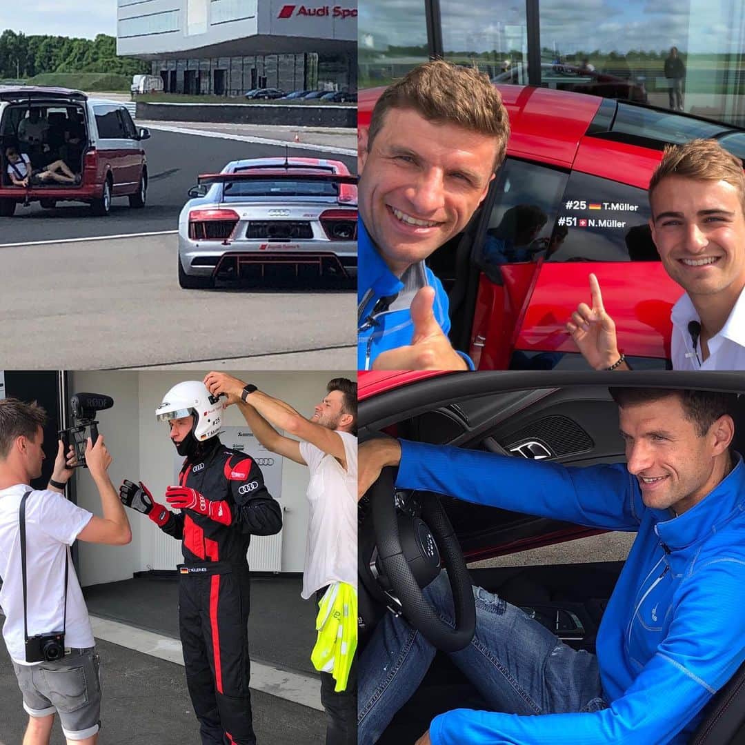 トーマス・ミュラーのインスタグラム：「Do you like my first video of „DA SCHAU HI“? The name #daschauhi is Bavarian and means „Look at that“ 😀👍🏼 #esmuellert #videos #thomasmüller #newseries」