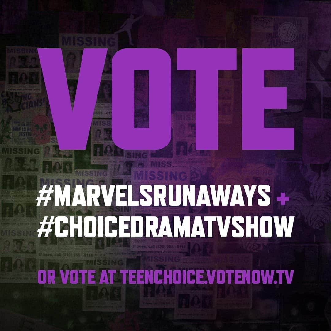 アニー・ワーシングさんのインスタグラム写真 - (アニー・ワーシングInstagram)「Have you guys voted yet for @marvelsrunaways?! 😈🦖#teenchoiceawards  Vote by tweeting #marvelsrunaways & #choicedramatvshow Voting ends tomorrow! Come ON!」6月25日 1時34分 - anniewersching