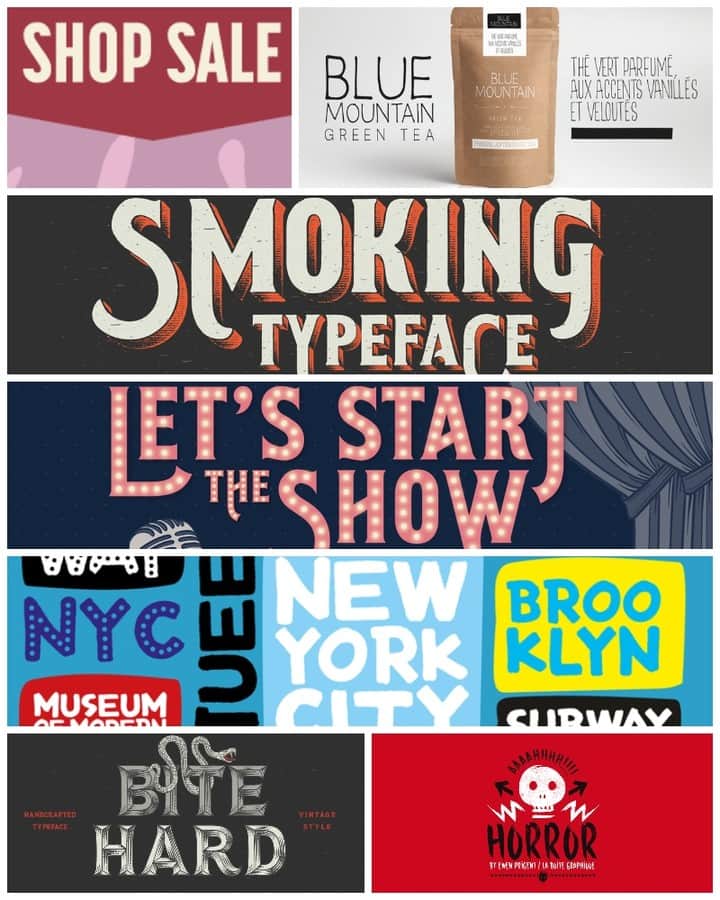 myfontsさんのインスタグラム写真 - (myfontsInstagram)「Just another day left for the summer sale - make the most of it now and let your creativity flow through the summer months.  @GlebGuralnyk - typefaces for 50% OFF  Smoking Shining Night Bite Hard Brandy Label Chimera Tail Rough  @LaBoiteGraphique - typefaces up to 75% OFF  Poquito Shaking Horror Brosha Borden Tanuki  See link to the sale in the bio for the entire list of ON SALE ITEMS!」6月25日 2時30分 - myfonts