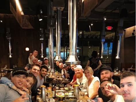 柳賢振さんのインスタグラム写真 - (柳賢振Instagram)「Korean BBQ~with my teammates last night~~#dodgers」6月25日 3時13分 - hyunjinryu325