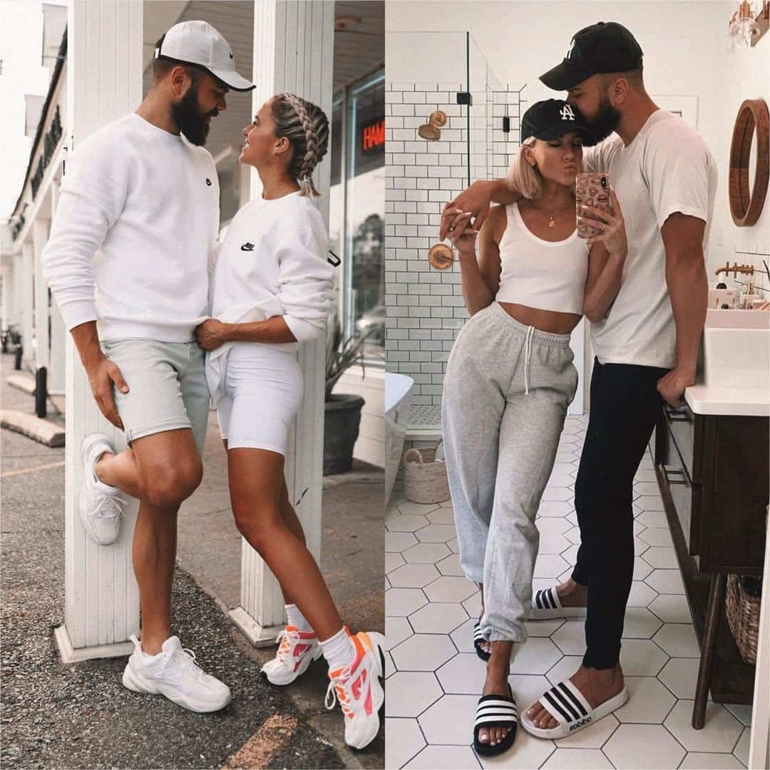 Angel™さんのインスタグラム写真 - (Angel™Instagram)「Left or Right?? Which outfits would you add to your shopping list? credit @joandkemp #americanstyle #couple #couplegoals #style #love #onlineshopping 😍」6月25日 3時25分 - americanstyle