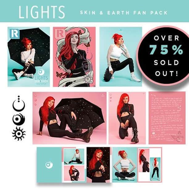 Rock Soundさんのインスタグラム写真 - (Rock SoundInstagram)「HEADS UP - Lights' 'Skin & Earth' Rock Sound fan pack is over 75% sold out! Don't miss out - once these are gone, they're gone for good.⠀ ⠀ They're available right now, worldwide from SHOP.ROCKSOUND.TV」6月25日 3時30分 - rocksound