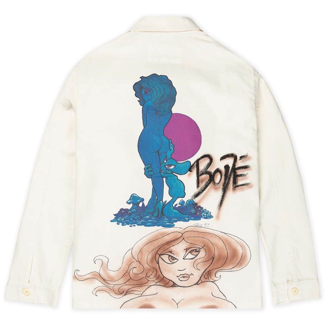 Juxtapoz Magazineさんのインスタグラム写真 - (Juxtapoz MagazineInstagram)「“I’m like Vaughn... BODE!” Classic graffiti artist @vaughnbodeofficial has teamed with @hufworldwide on a capsule collection. One of the collabs is a customized painters jacket, with only 12 made. WE WANT TO GIVE ONE AWAY!!! • The first person to answer this question right gets a size Medium #VaughnBode custom HUF jacket: “Name 2 graffiti artists that have incorporated Bode characters into their pieces." We will DM the winner!!!」6月25日 5時23分 - juxtapozmag