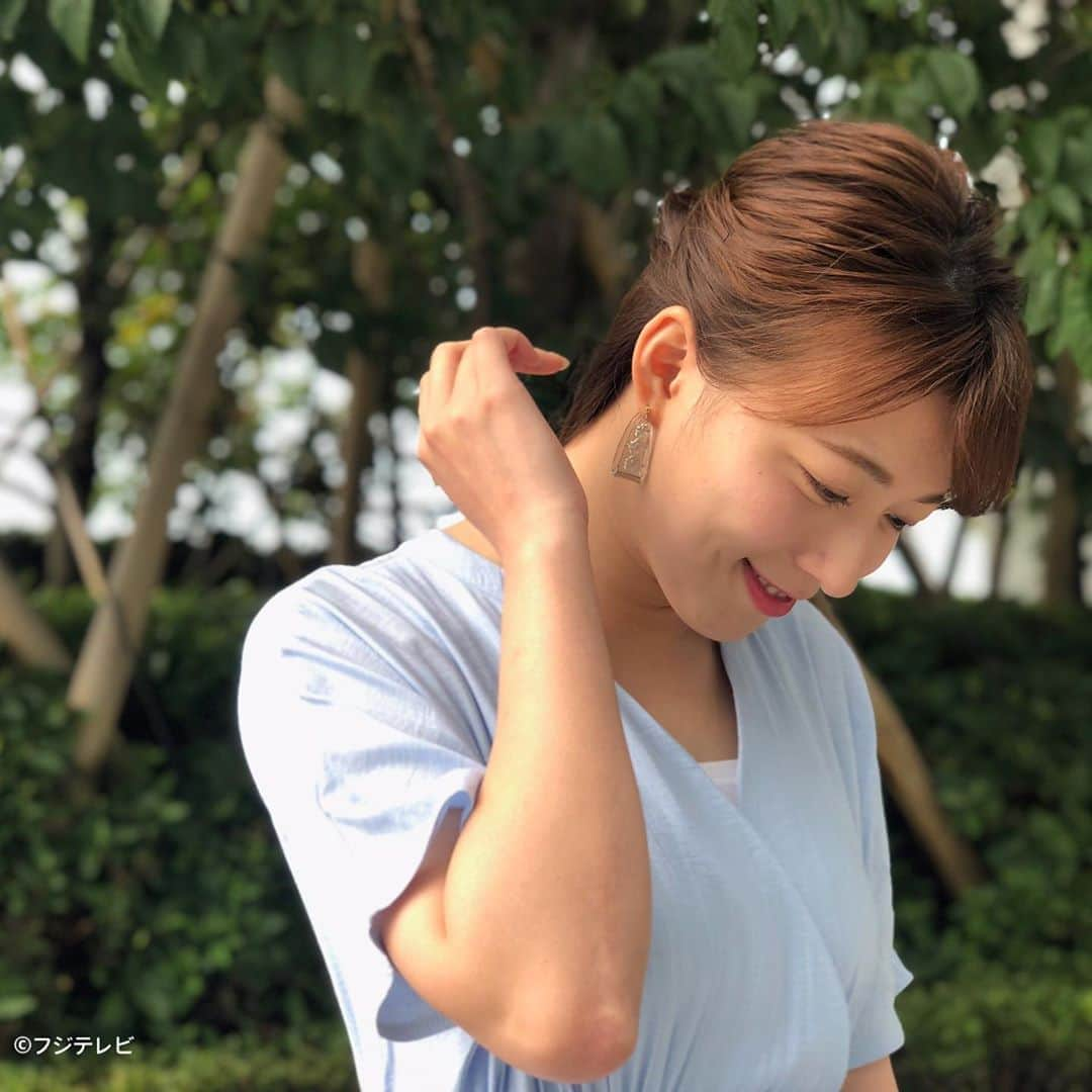 フジテレビ「めざましテレビ」さんのインスタグラム写真 - (フジテレビ「めざましテレビ」Instagram)「6月25日（火）きょう何着て行く？ ・ ファッション雑誌CanCamとコラボした お天気コーナー「きょう何着て行く？」 阿部華也子ちゃんの毎日のコーデを紹介♪ ・ 【きょうのコーデ】 ワンピース（共布ベルト付き）→#&.NOSTALGIA　5900円 靴→#ダイアナ 1万5500円 ピアス→#アネモネ 2900円 ・ 【コーデのポイント】 主役はワンピース👗 スカート部分が段々に重なったティアードワンピは 今シーズンのトレンドです💁🏻‍♀️ ふわりと広がるフレアラインや清涼感のある パステルブルーなら夏らしさもたっぷりでおすすめです🐬✨ ・ #めざましテレビ #きょう何着て行く？ #阿部華也子 #今日のコーデ#コーデ #CanCam #今日のファッション#ootd #きょう何着て行く？は月〜金朝6時22分ごろ放送！」6月25日 16時31分 - mezamashi.tv