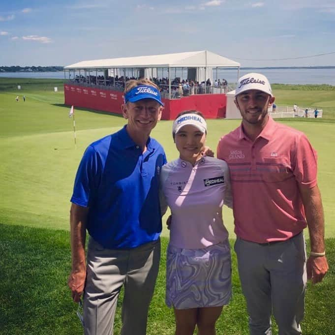 ユ・ソヨンさんのインスタグラム写真 - (ユ・ソヨンInstagram)「Had a fun time with @bfaxon and Max Homa at @cvsclassicgolf」6月25日 8時03分 - 1soyeonryu