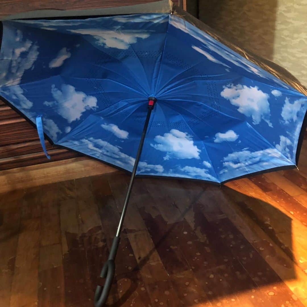 元ちとせさんのインスタグラム写真 - (元ちとせInstagram)「おはようございます☔️梅雨戻りしてると聞きました‼️こんな時は、雨グッツで気分をあげましょ！と、言うことでこの傘☂️🌂に決めた‼️機能性抜群です❤️ #梅雨戻り #雨傘革命😂 #よい一日を」6月25日 9時58分 - hajimechitose.official