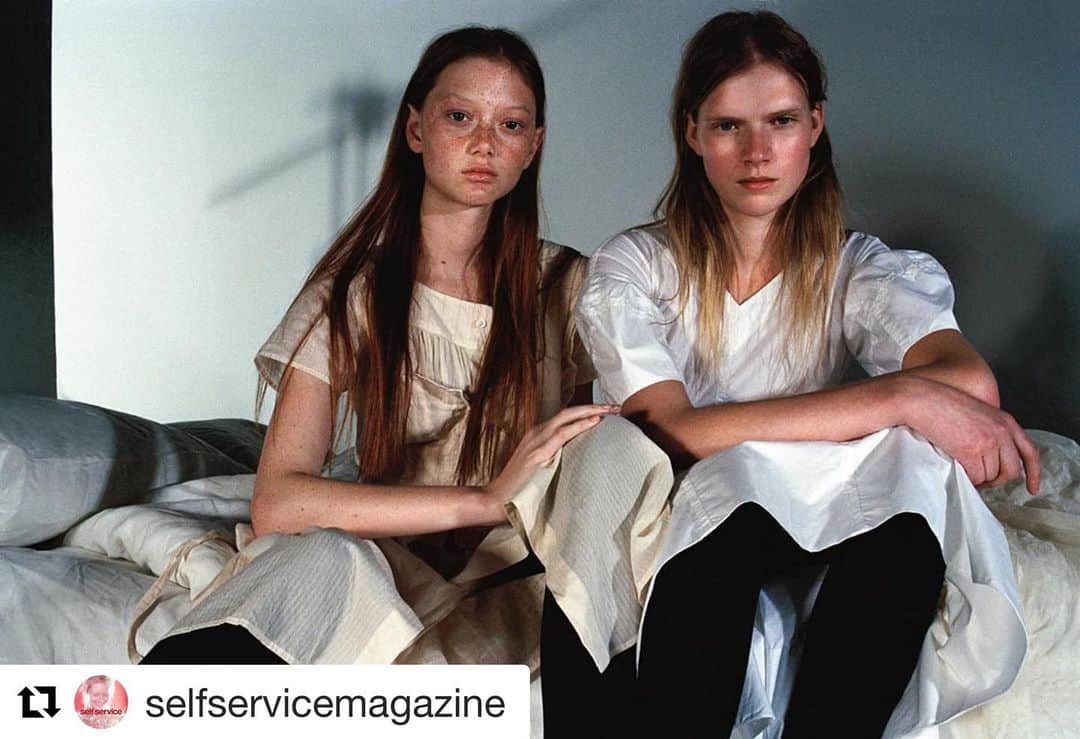 ビューティフルピープルさんのインスタグラム写真 - (ビューティフルピープルInstagram)「#Repost @selfservicemagazine ・・・ THE OBSESSIONS. @walldamort and @SaraEirud photographed by @HugoComte⠀⠀ Sara Grace wears a linen dress @BeautifulPeople_officialsite black leather thigh-high boots @JilSander Sara wears a white cotton dress @SoniaRykiel black leather thigh-high boots @Givenchyofficial⠀⠀ Styling @MalinaJoseph⠀⠀ Hair @ChiWonghair⠀⠀ Makeup @MathiasVanHooff⠀⠀ Casting @JuliaLangecasting⠀⠀ ⠀⠀ #issue50 #theobsessions #selfservicemagazine #beautifulpeople#ビューティフルピープル#sidec#pfw#pfw2019#セルフサービス」6月25日 10時17分 - beautifulpeople_officialsite