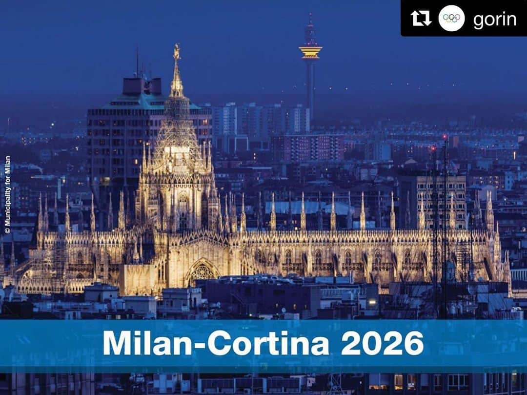 のインスタグラム：「#Repost @gorin with @get_repost ・・・ 2026冬季オリンピックの開催地が、イタリアのミラノ-コルティナに決まりました。 #MilanCortina2026 #WinterOlympics @milanocortina2026」