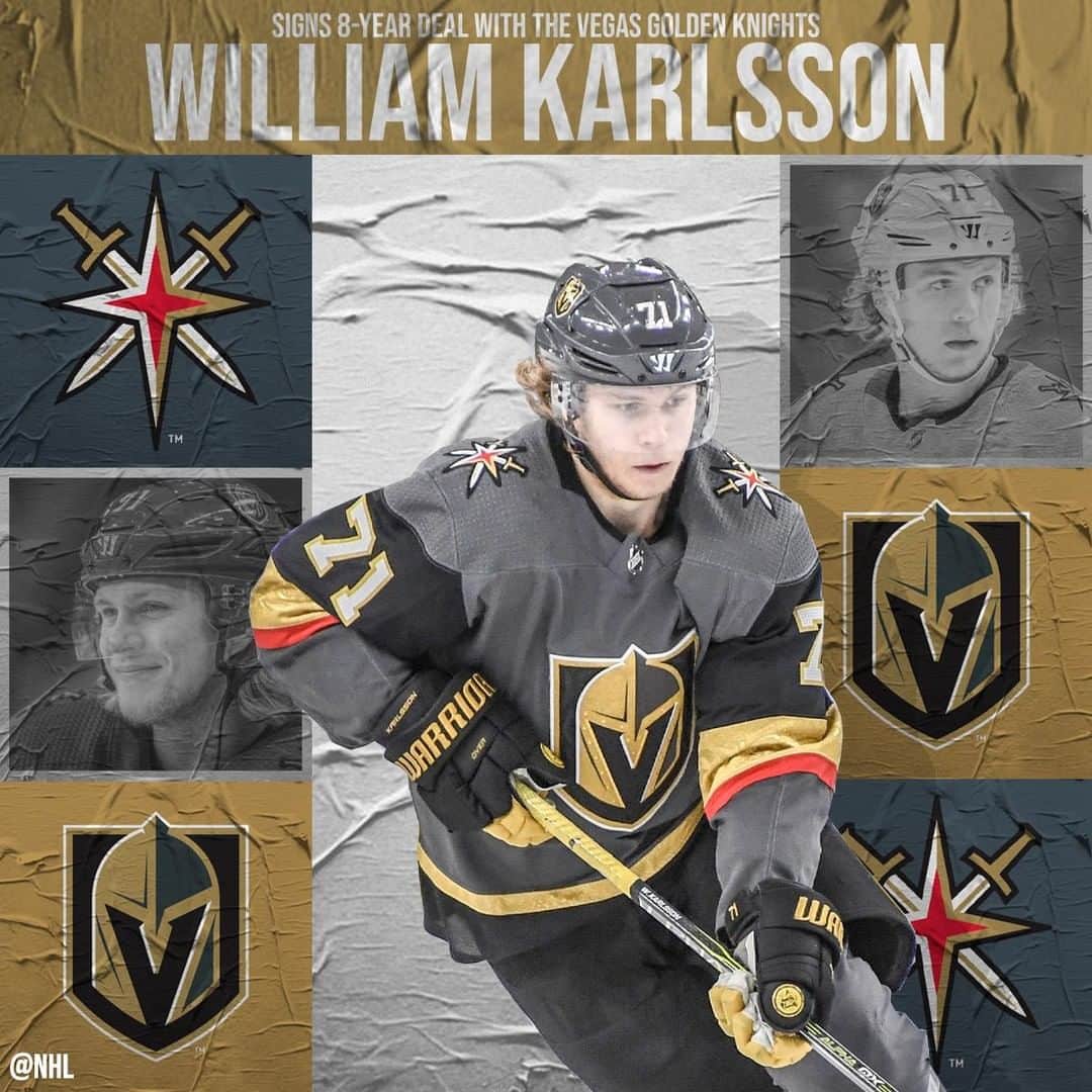 NHLさんのインスタグラム写真 - (NHLInstagram)「The @vegasgoldenknights have inked @larswilliamkarlsson to an eight-year contract extension.」6月25日 11時31分 - nhl