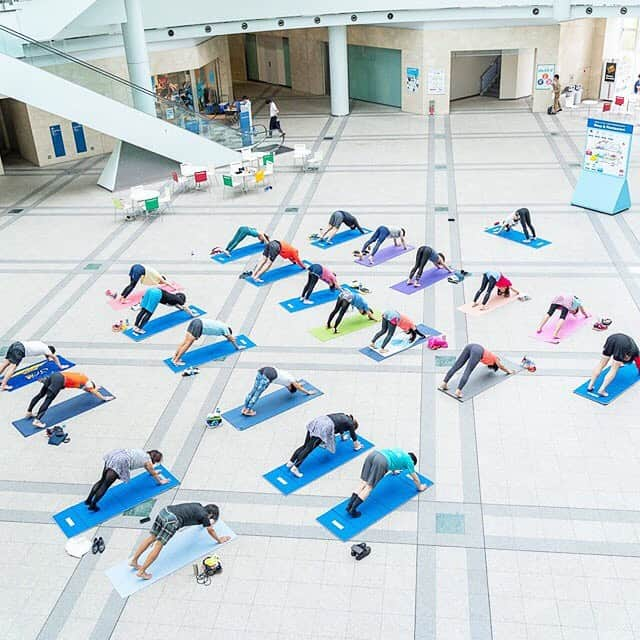 run+さんのインスタグラム写真 - (run+Instagram)「2019.06.22 お台場ヨガ&ランニング🧘‍♀️🏃‍♀️ トレーニングとヨガをMIXしたような体幹&ヒップを鍛えるランナーのためのヨガで、ランナーからも人気の京乃ともみ先生。 笑顔がとってもCuteでハードな動きでもその笑顔で言われるとつい頑張っちゃう😍 マドンナも行ってたという丸いヒップを作る動きはマラソンでも大事なハムに効きそう✨ ・ @Glanful の宣伝をさせて頂いたあとは、お台場のランニングコースを軽くRUN。 途中から雨が降ってきたけど、気温が高かったので絶好の #シャワーラン ・ ランナー心にハマる #京乃ともみ @tomomi_kyono 先生のナイスなヨガありがとうございました！ ・  #Runのために今できること ・ #お台場ランヨガ #YOGAtoRUN #ヨガラン #YOGARUN #RUNYOGA #ヨガ #ラン #RUNplusYOGA #ランニング #ランニング女子  #ゆるラン #街ラン #街RUN ・ #人間をきわめろ #choosehappiness #走れるほど快適な服はオフィスでも快適 ・ #Runday #RunLovesLife」6月25日 12時15分 - runplus