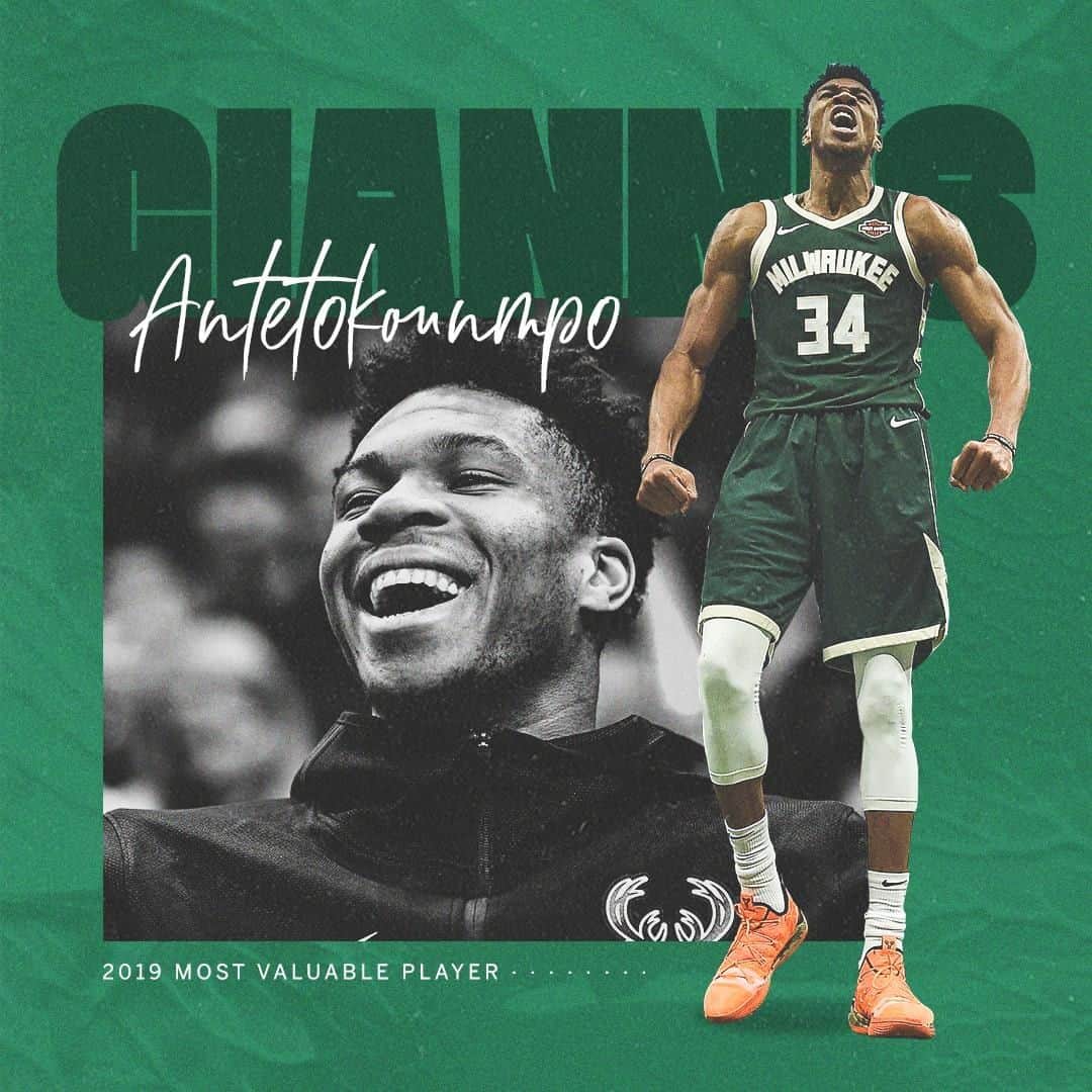 スポーツセンターさんのインスタグラム写真 - (スポーツセンターInstagram)「27.7 PPG, 12.5 RPG, 5.9 APG. After leading the Bucks to the league’s best record, Giannis wins his first MVP 🏆」6月25日 12時17分 - sportscenter