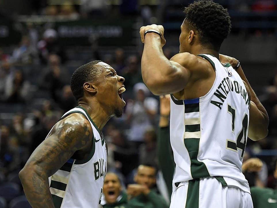 エリック・ブレッドソーのインスタグラム：「CONGRATS @giannis_an34 for winning MVP 🦌💯」