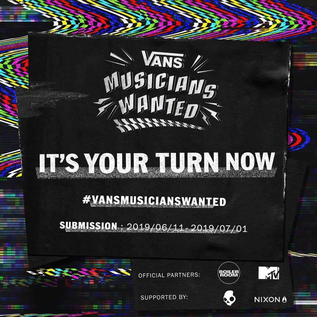 Vans Philippinesさんのインスタグラム写真 - (Vans PhilippinesInstagram)「6 days left!!! Submit your original music track NOW so the 🌍 can hear you! Link in bio🔥🔥🔥🔥 . . #VansMusiciansWanted amplified by official partners @mtvasia and @boilerroomtv. Also, special thanks to @skullcandy and @nixon for supporting this year’s program 🏁」6月25日 13時02分 - vansphilippines