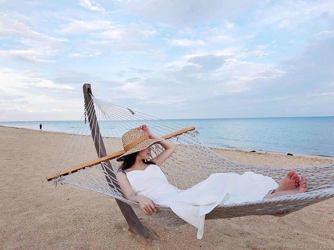 植田せりなさんのインスタグラム写真 - (植田せりなInstagram)「hammock🐚 #沖縄 #石垣島 #小浜島 #はいむるぶし  #沖縄旅行  #海コーデ  #女子旅 #リゾートコーデ  #タビジョ #旅muse  #せりな旅  #resort#sea#japan#okinawa#trip#fashion#fashionista#kohamajima#hairmake#selfie#japanesegirl#makeup#使#模型#度假村#메이크업#패션」6月25日 14時14分 - serina_ueda