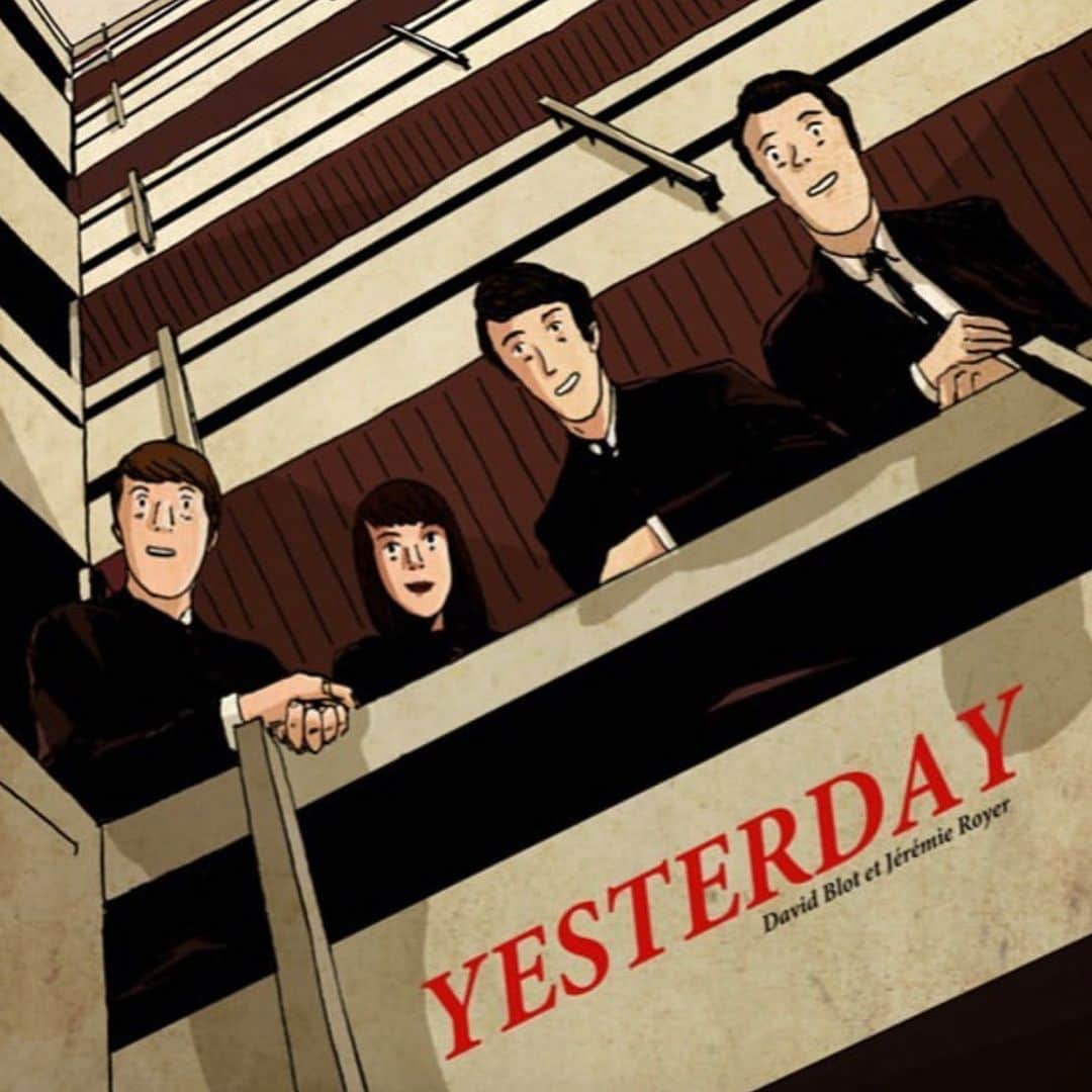 のインスタグラム：「#Yesterday is one of my friend @davidblot’s graphic novels (he’s done a few, he also has a radio show on @laradionova), quietly released in 2011 (well, « some people » might have seen it...🤔) it’s back and you can click on the link in my bio if you want to read it! 💕🕵🏻‍♀️」