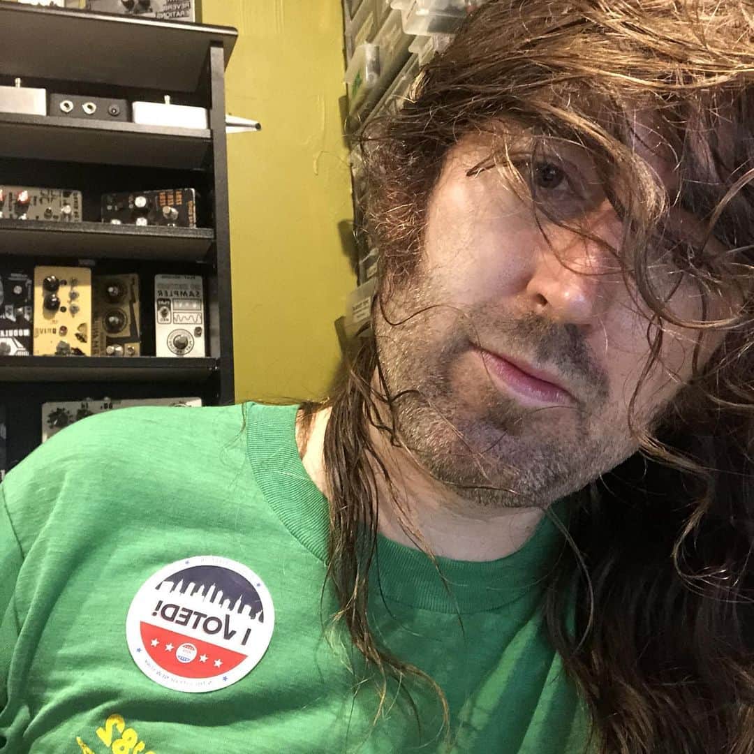 A Place to Bury Strangersさんのインスタグラム写真 - (A Place to Bury StrangersInstagram)「Get out and vote if you have an election in your area. They even let this guy vote!」6月26日 0時47分 - aptbs