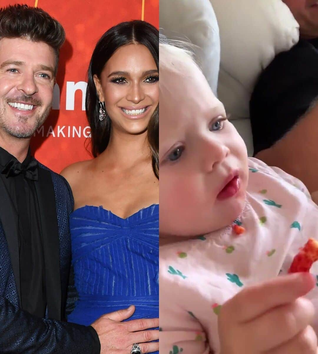 Just Jaredさんのインスタグラム写真 - (Just JaredInstagram)「Model April Love Geary, who is engaged to Robin Thicke, is responding to those upset that she fed their 16-month-old daughter Flamin’ Hot Cheetos amid reports that the snack “sends multiple children to the ER each year.” Tap this pic in the LINK IN BIO for her response.  #AprilLiveGeary #RobinThicke Photos: Getty/Instagram Story」6月26日 1時02分 - justjared