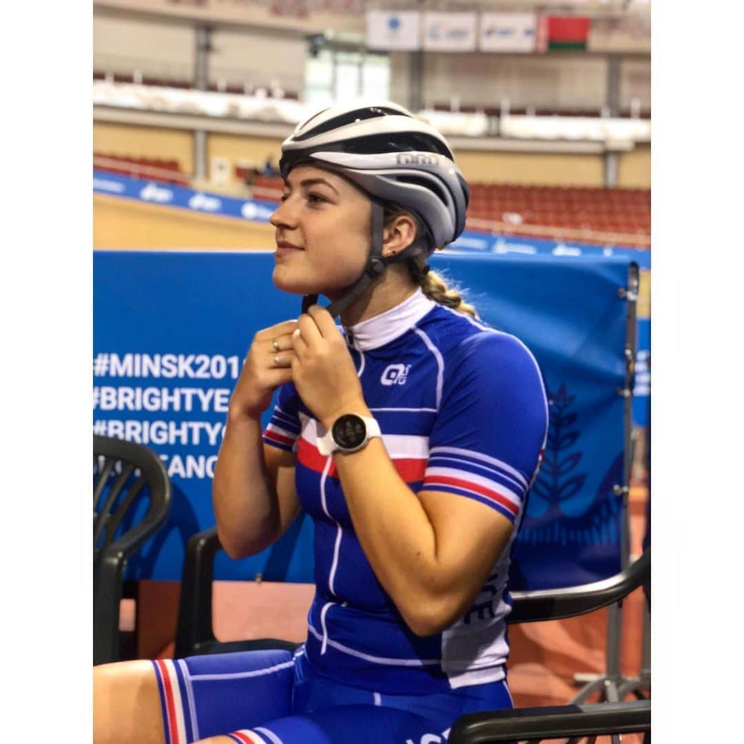 マチルド・グロさんのインスタグラム写真 - (マチルド・グロInstagram)「First training today on the track before European Games races ‼️ 🤗 #europeangames2019 #track #trackcycling #behappy #focus #work #motivation」6月26日 1時21分 - gros_mathilde