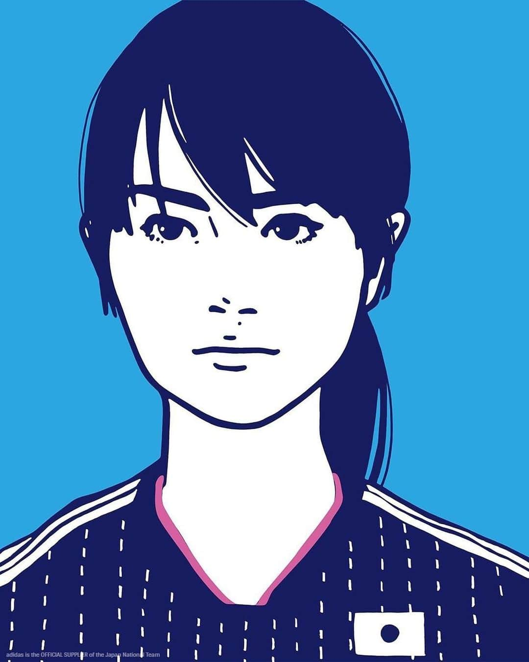 ADIDASTOKYOさんのインスタグラム写真 - (ADIDASTOKYOInstagram)「アーティストKYNE @route3boy が描いた、なでしこジャパンの #鮫島彩 @aya_sameshima のポートレート。 . チーム一丸となって、ノックアウトステージも勝利を。 #DareToCreate #FIFAWWC #世界のなでしこ #サッカー」6月25日 18時09分 - adidastokyo