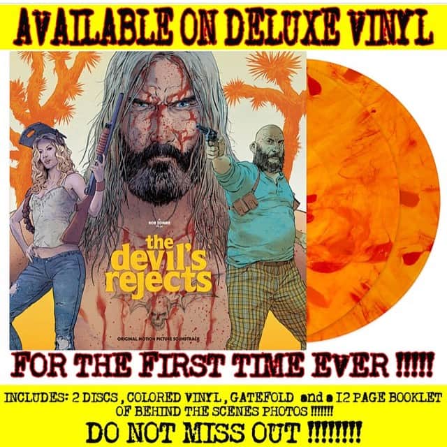 ロブ・ゾンビのインスタグラム：「These suckers are selling fast! Don't be left out! @waxworkrecords has assembled three amazing packages for this special release! Go to waxworkrecords.com to order now!!!!!💀💀💀💀💀🔥🔥🔥🔥🔥👍🏼#robzombie #houseof1000corpses #thedevilsrejects #threefromhell #sherimoonzombie」