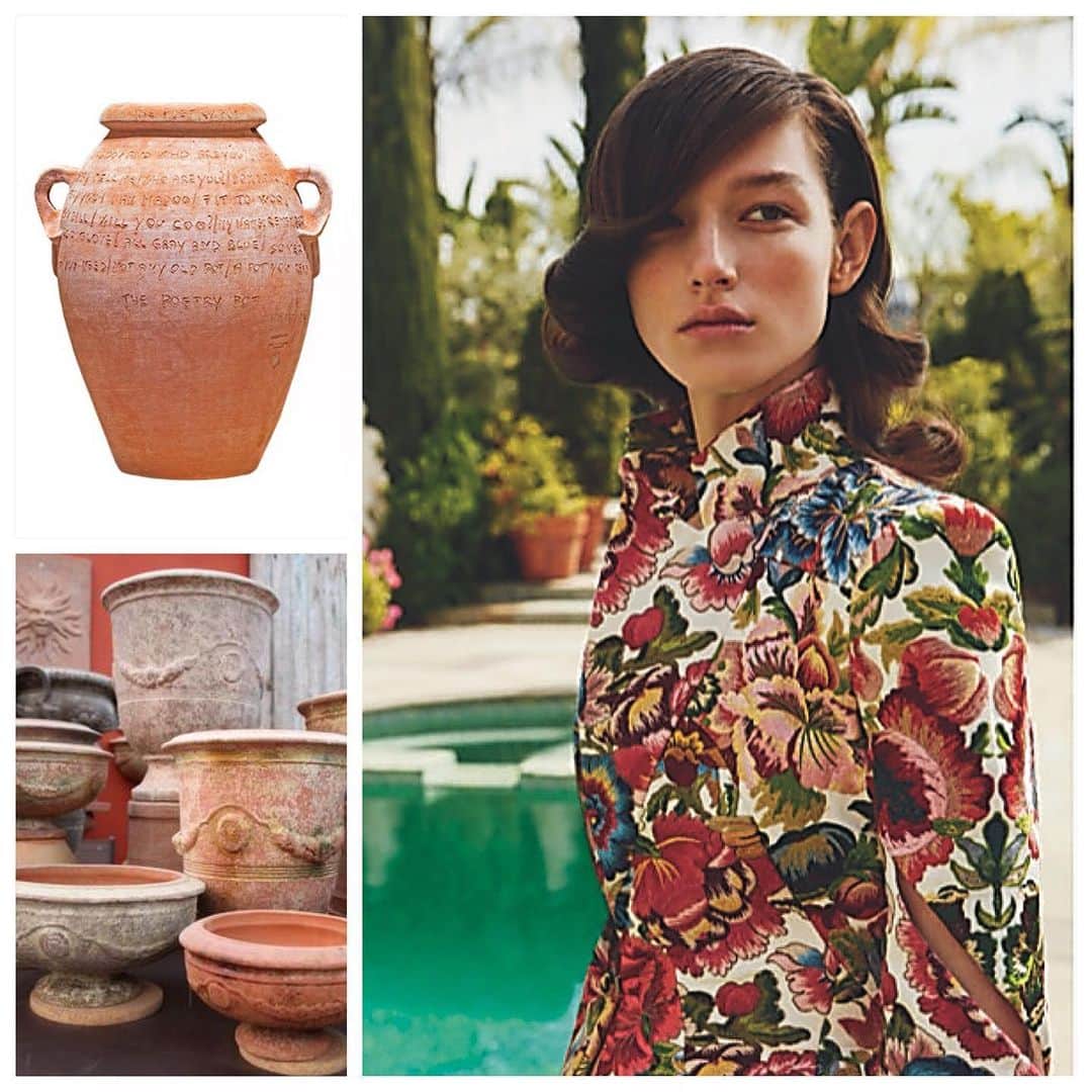 JO BAKERのインスタグラム：「M C K E N N A • H E L L A M 🇺🇸 Antique terra-cotta Times... on #mckennahellam for @vogue.polska  Nothing says summer like the earthy rich rustic Tuscan warm tones....a simple and rich flushed cheek to show heat and warmth in the air for this editorial!! Hair #AshleyRose Makeup by me #jobakermakeupartist using  @chanel.beauty #terracotta #tan #flush #heat #blush #lux #italy #tuscany #tuscan #vogue #summermakeup #summerskin #sunkissed #welovecoco」