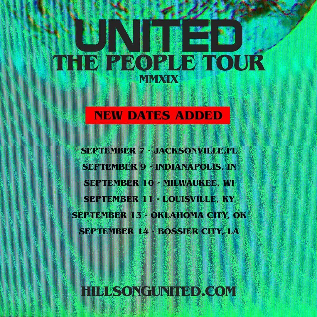 ユナイテッドのインスタグラム：「It's been so amazing to worship with all of you that we don't want it to end. Announcing NEW DATES to the People Tour. We can't wait to see you there. Pre-sale starts Thursday — stay tuned.」