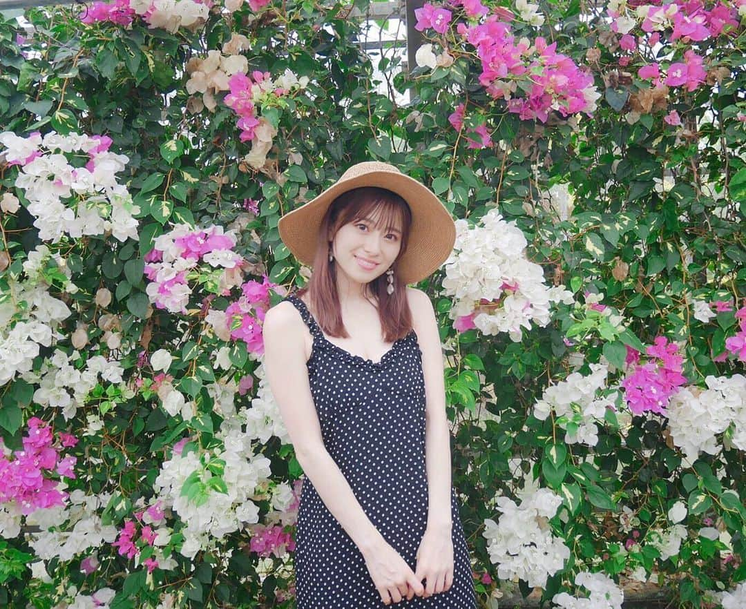 黒坂優香子さんのインスタグラム写真 - (黒坂優香子Instagram)「💐 ・ ・ 質問もらってたこの日のワンピースは ＠deicy だよ♡ ・ さらっと着られて大人可愛くて お気に入り♡ ・ ・ ちなみに帽子は @ca4la_official  です♡ ・ ・ #deicy #ca4la #ゆかこーで」6月25日 21時04分 - yukakokurosaka0606