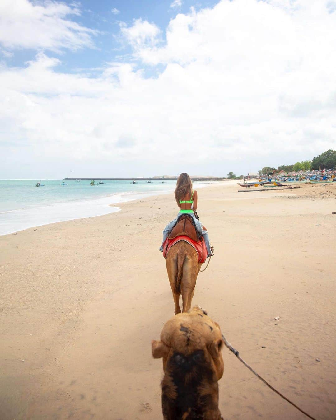 MARISさんのインスタグラム写真 - (MARISInstagram)「Camels 🐪 🐫🌴 #Camel #bali #らくだ  可愛かった💕 左の子は22歳の師匠🐫 右の子は6歳の美人な女の子🐪」6月25日 21時14分 - marristea