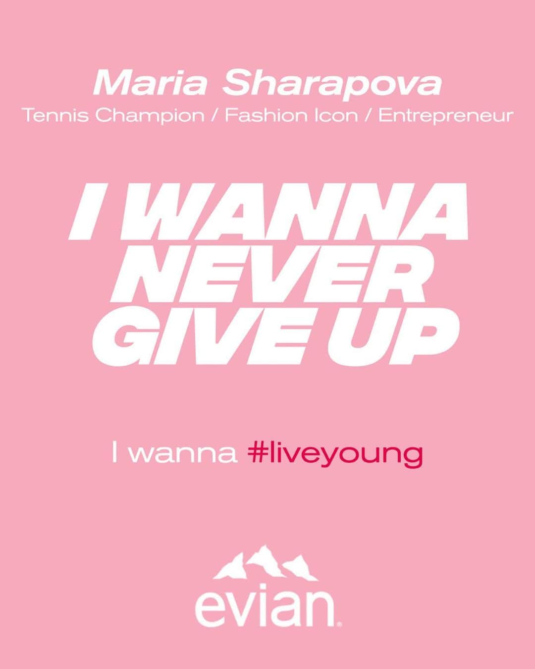 evianさんのインスタグラム写真 - (evianInstagram)「Like tennis champion @mariasharapova, we’re inspired by those who aren’t afraid of failure and who never give up. #IWannaLiveYoung #evian」6月25日 21時25分 - evianwater