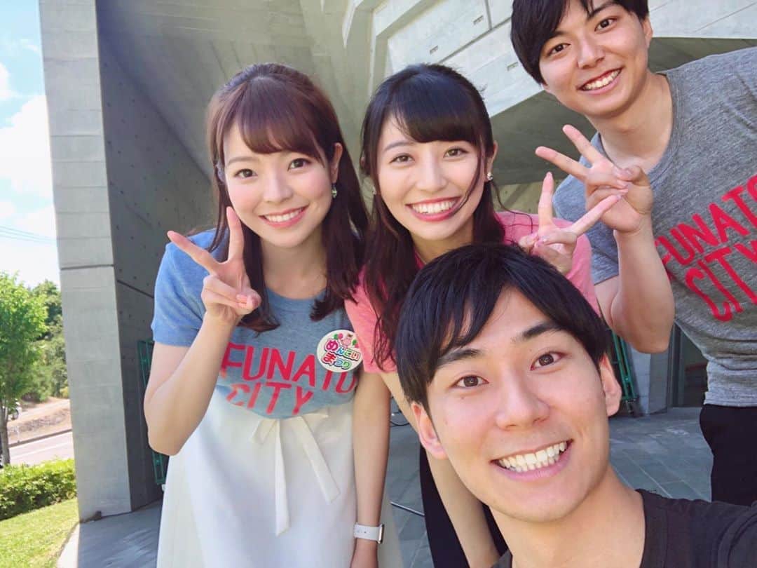 のインスタグラム：「* めんこいまつり in 大船渡 * ご来場くださった皆さま、 ありがとうございました🙇🏻‍♀️❤︎ * 足を運んでくださった皆さまに 楽しんでいただけていたら嬉しいです。 今後ともめんこいテレビをよろしくお願いします♪ * めんこいまつりに参加してくださった フジテレビの今湊敬樹アナウンサーと📸 * #めんこいまつり #大船渡  #フジテレビ  #今湊敬樹 アナウンサー #めんこいテレビ  #細田啓信 アナウンサー #三宅絹紗 アナウンサー #花田凌南」