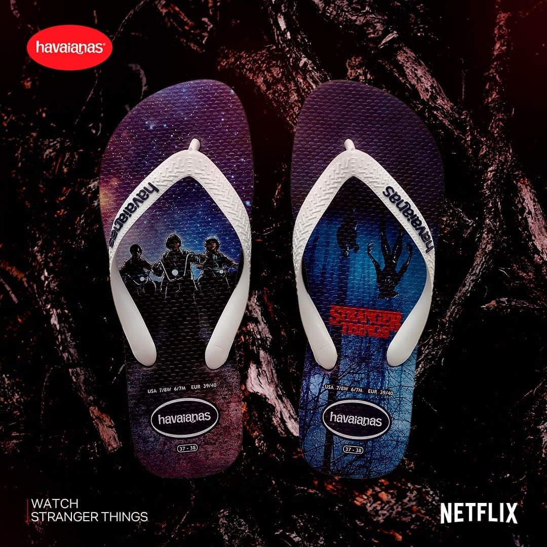 Havaianas Europeさんのインスタグラム写真 - (Havaianas EuropeInstagram)「The new Havaianas Stranger Things are all the rage even in the upside down world. The only problem is the Demogorgon's size is 92! #StrangerThings3 #HavaianasUpsideDown」6月25日 23時01分 - havaianaseurope