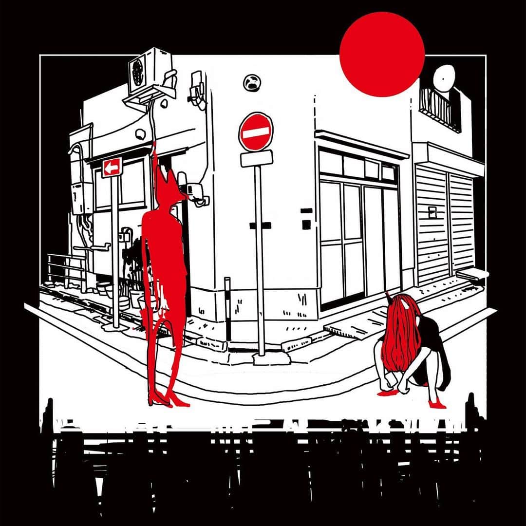 フクザワさんのインスタグラム写真 - (フクザワInstagram)「知らないフリした私が個展で居ない間にお前が知らない男と会っていた知らない駅の知らない喫茶店の近くを描きました描きました描きました描きました描きましたTシャツにしますよー！」6月25日 23時22分 - fuku_zawa