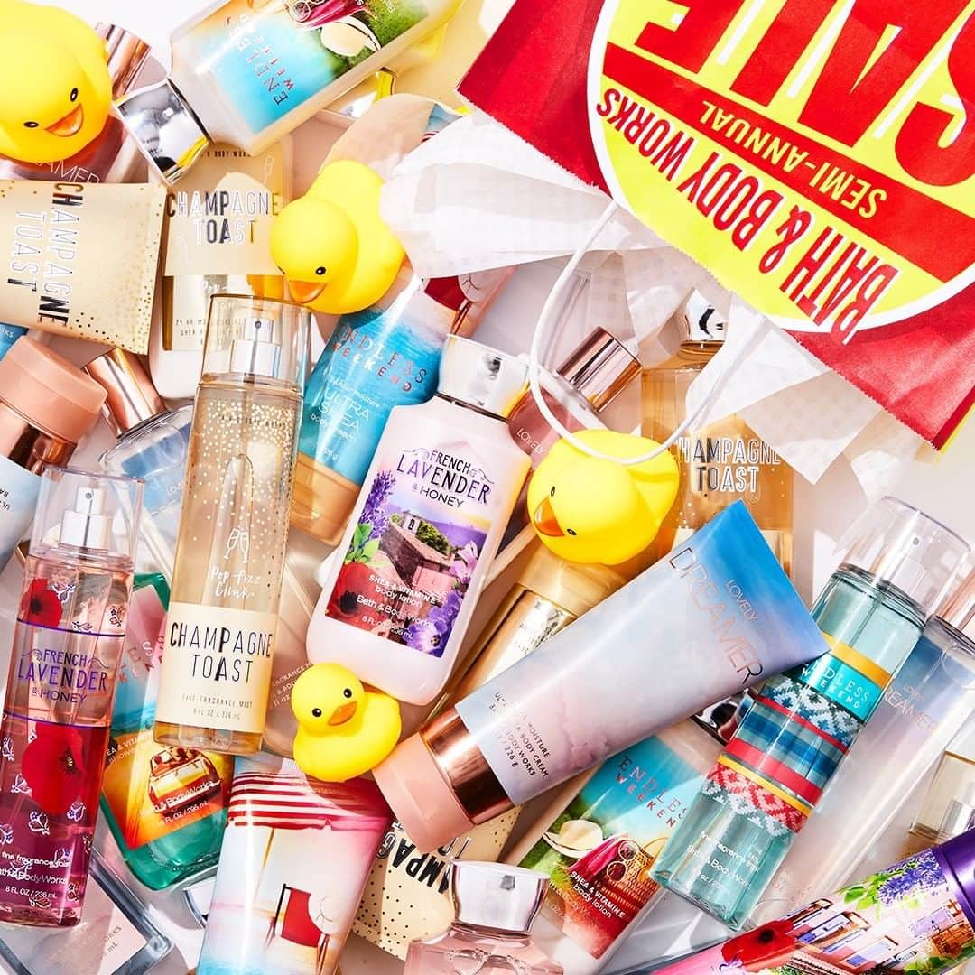 Bath & Body Worksさんのインスタグラム写真 - (Bath & Body WorksInstagram)「We're saying bye 👋 to these fragrances after Sale (& you KNOW that's so we can make room for so much NEW!). That means it's your chance to STOCK. UP! #WeLoveSale」6月26日 0時00分 - bathandbodyworks