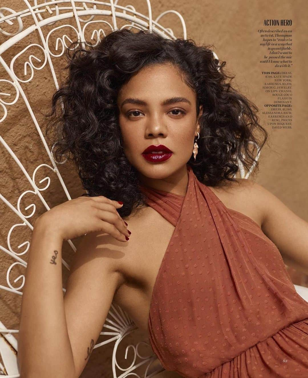 ケイト・スペードさんのインスタグラム写真 - (ケイト・スペードInstagram)「🔥 tessa thompson in the july issue of @marieclairemag. photographer: @thomaswhiteside fashion editor: @j_errico #katespade #loveinspades」6月26日 0時08分 - katespadeny