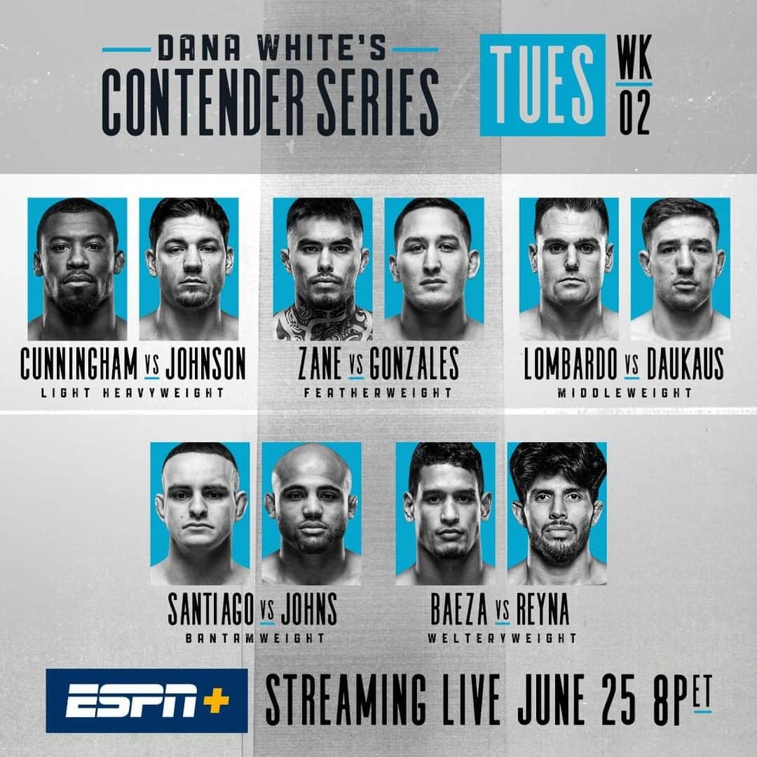 UFCさんのインスタグラム写真 - (UFCInstagram)「Week 2️⃣ coming up! Live tonight LIVE from the #UFCApex - only on @ESPN+」6月26日 3時46分 - ufc