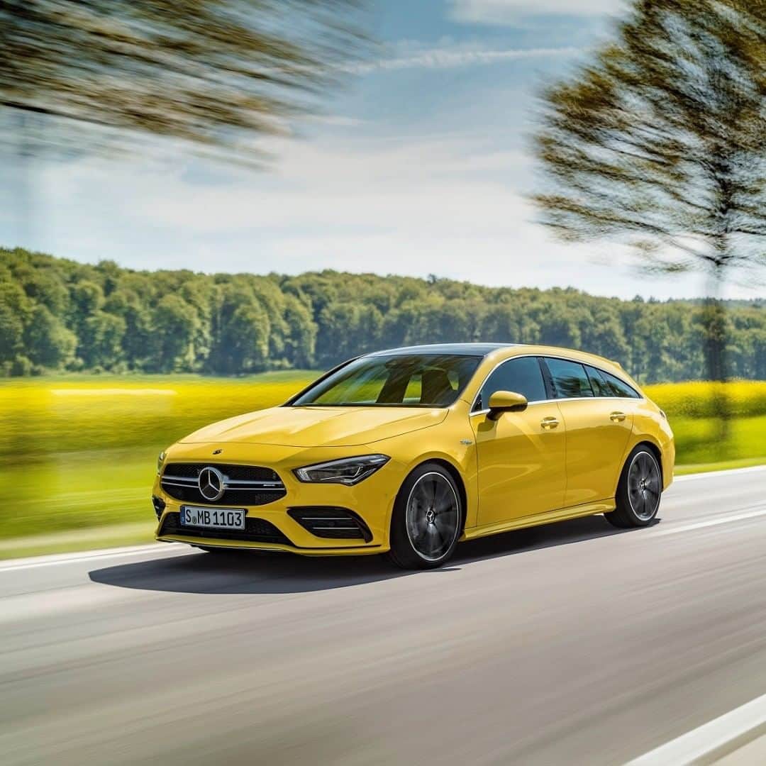Mercedes AMGさんのインスタグラム写真 - (Mercedes AMGInstagram)「[Fuel consumption combined: 7.5-7.4 l/100 km | CO2 emissions combined: 171-168 g/km]  The new Mercedes-AMG CLA 35 Shooting Brake is equal parts compact and spacious.  #MercedesAMG #AMG #CLA35 #DrivingPerformance #Power #Passion #Mercedes #AMG🔥 #Luxury #CarsofInstagram #InstaCar #Lifestyle」6月26日 4時11分 - mercedesamg
