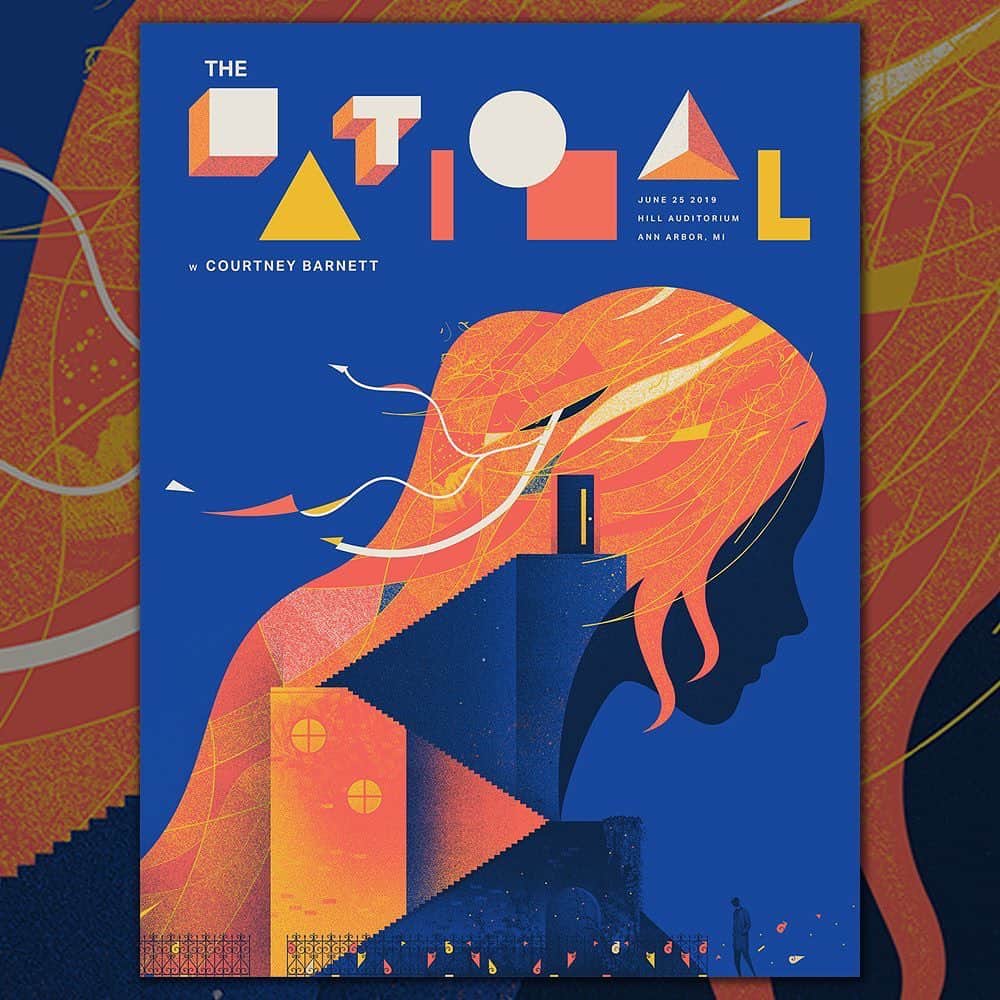 コートニー・バーネットのインスタグラム：「Ann Arbor, Michigan tonight 🧡 Doors 7pm!!! Cb 7:45pm. @thenational 9pm. Poster by @c_everhart」