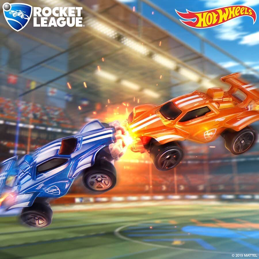 Hot Wheelsさんのインスタグラム写真 - (Hot WheelsInstagram)「Hot Wheels Goals: Scoring the new @RocketLeague Octane battle-car die-cast with a sweet orange paint job! 💥💥 Pro Goal: Get the blue one too. 💙🧡」6月26日 6時47分 - hotwheelsofficial