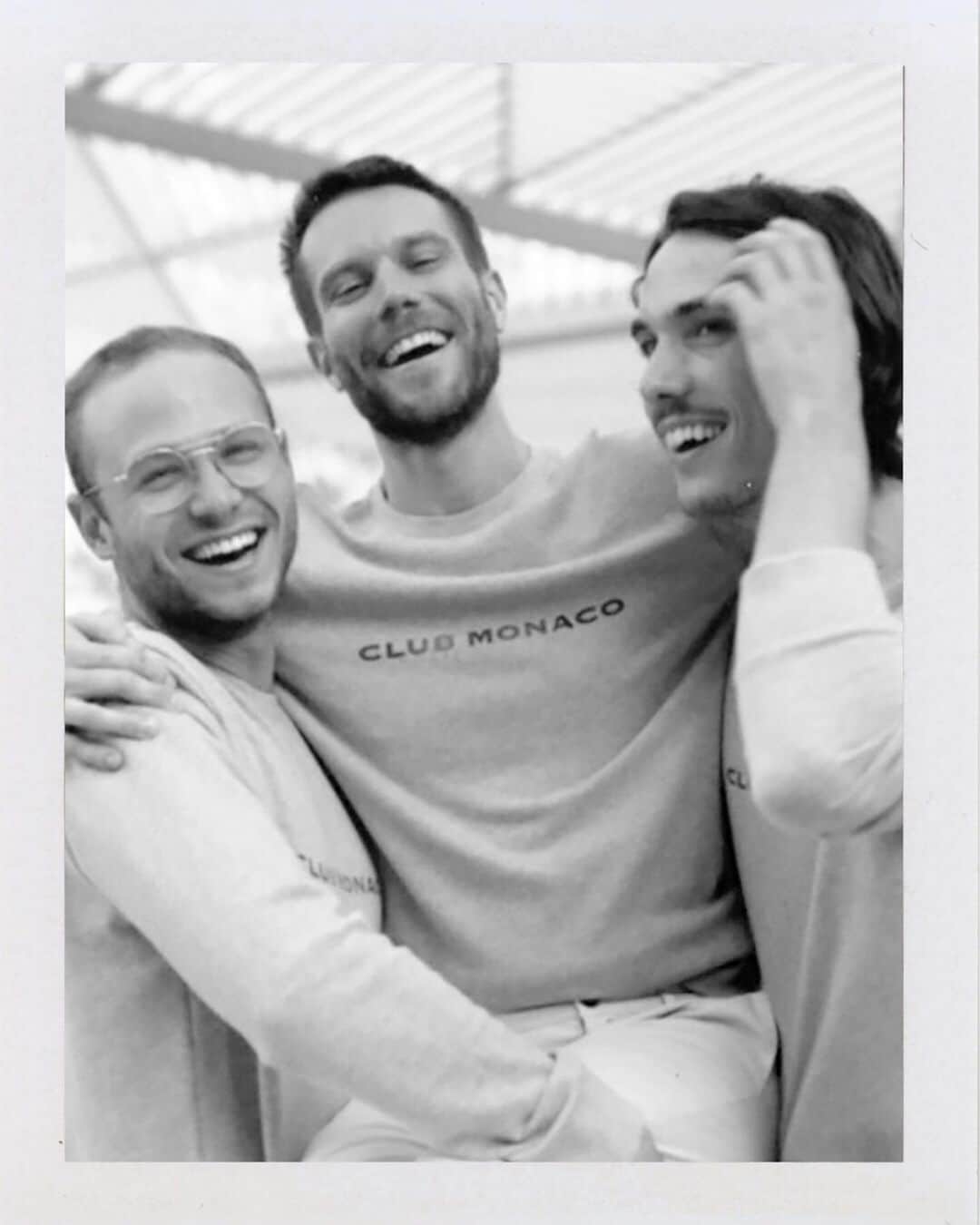 Club Monacoのインスタグラム：「“We’re like family. Our relationship is defined by the fact that we’re supportive of one another and present in everything we do.” Matthew— designer, with best friends Christian and Jimmy ⠀⠀⠀⠀⠀⠀⠀⠀⠀ Club Monaco is proud to donate 50% of all Pride sweatshirts to Stonewall Community Foundation, supporting LGBTQIA+ organizations worldwide, 365 days a year. stonewallfoundation.org .  Share your story @clubmonaco #CMPride #Pride」