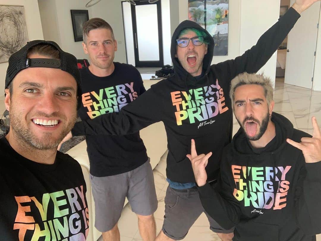 All Time Lowのインスタグラム：「Heads up! Pride Month is coming to an end, but pride never ends. All proceeds from these items go to @trevorproject. Get your orders in now before the limited run is over! Use the link in our profile. #EverythingIsPride」