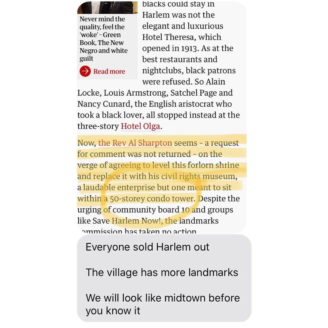 エブロ・ダーデンさんのインスタグラム写真 - (エブロ・ダーデンInstagram)「Family sent this to me. Is #Harlem history going to be completely removed by condos?」6月26日 9時05分 - oldmanebro