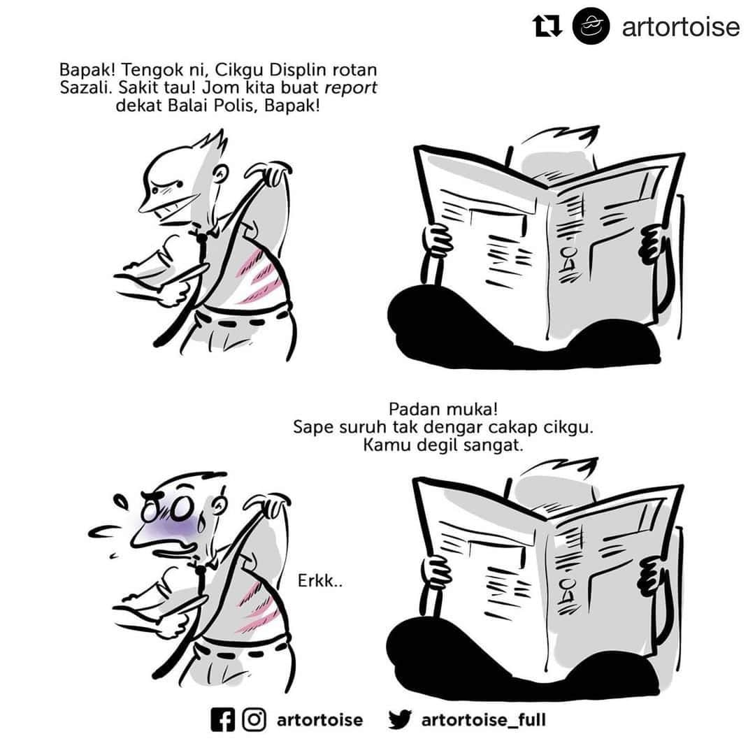 Koleksi Komik Malaysiaさんのインスタグラム写真 - (Koleksi Komik MalaysiaInstagram)「#Repost @artortoise with @get_repost ・・・ Sikit-sikit, viral 3x.  #OhMalaysiaku #Viral #ArtortoiseMY #artworkByArtortoise #DigitalComicByArtortoise #digitalcartoonbyArtortoise #DigitalIllustrationByArtortoise #AdabKatMana」6月26日 12時56分 - tokkmungg_exclusive