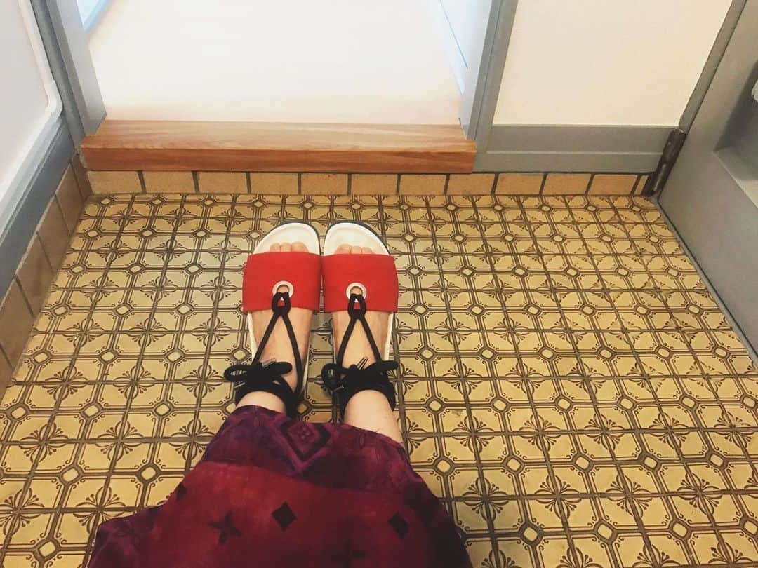 のインスタグラム：「あのサンダルどこに行っちゃったんだろう。というのを引っ越しで見つけるというあるある。」