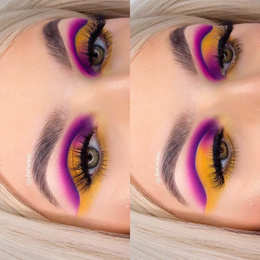 Anastasia Beverly Hillsさんのインスタグラム写真 - (Anastasia Beverly HillsInstagram)「Such a gorgeous look. This reminds us of a summer sunset @brxxe  BROWS • #Dipbrow in Ebony  EYES • #abhxalyssaedwards Palette」6月26日 13時28分 - anastasiabeverlyhills